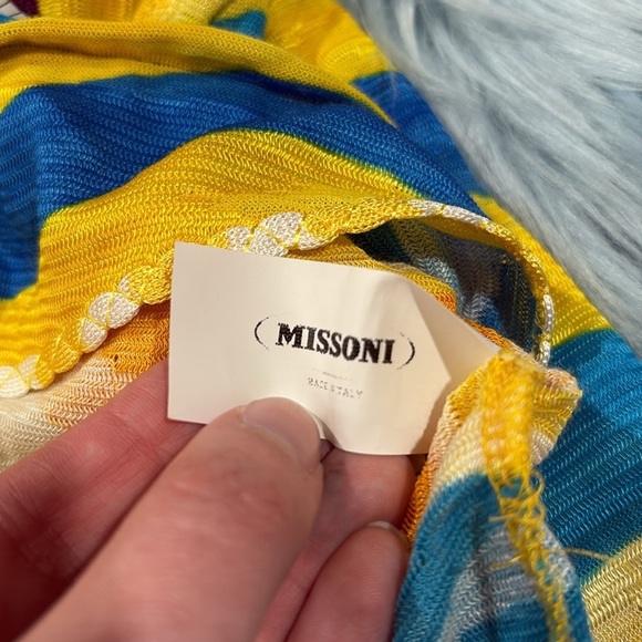 Missoni Sport Tie Front Chevron Resort Cropped Skirt Set - Picture 10 of 10